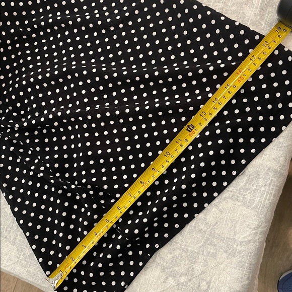 Polka Dot Short Sleeve V-Neck 2X Jumpsuit Romper wide Leg - Black - Picture 5 of 7